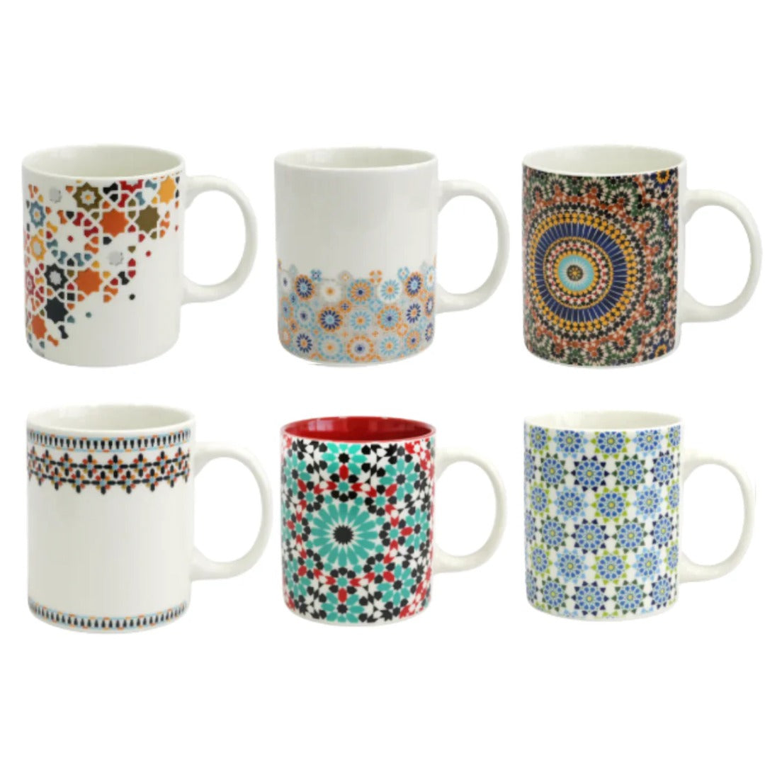 Set 6 mugs en céramique 340ML