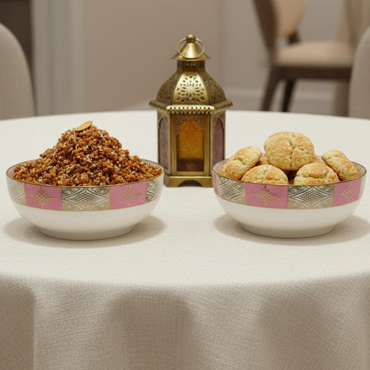 Set 2 bols avec motif 23cm