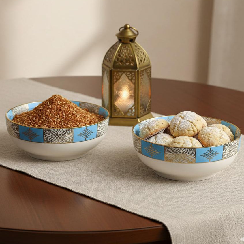 Set 2 bols avec motif 23cm