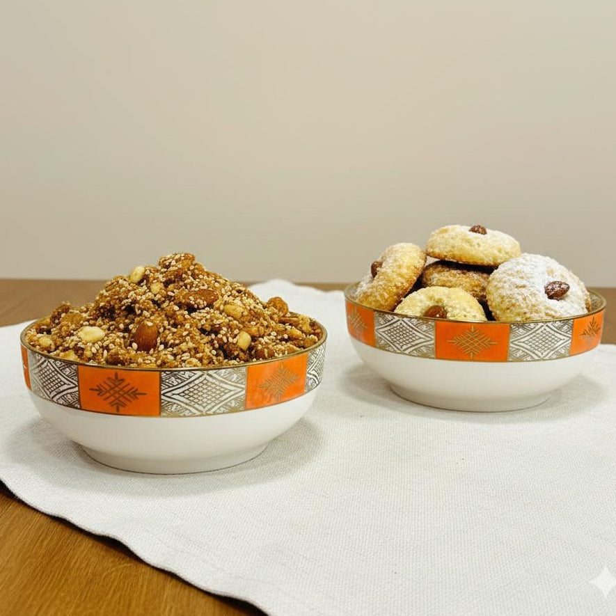 Set 2 bols avec motif 23cm