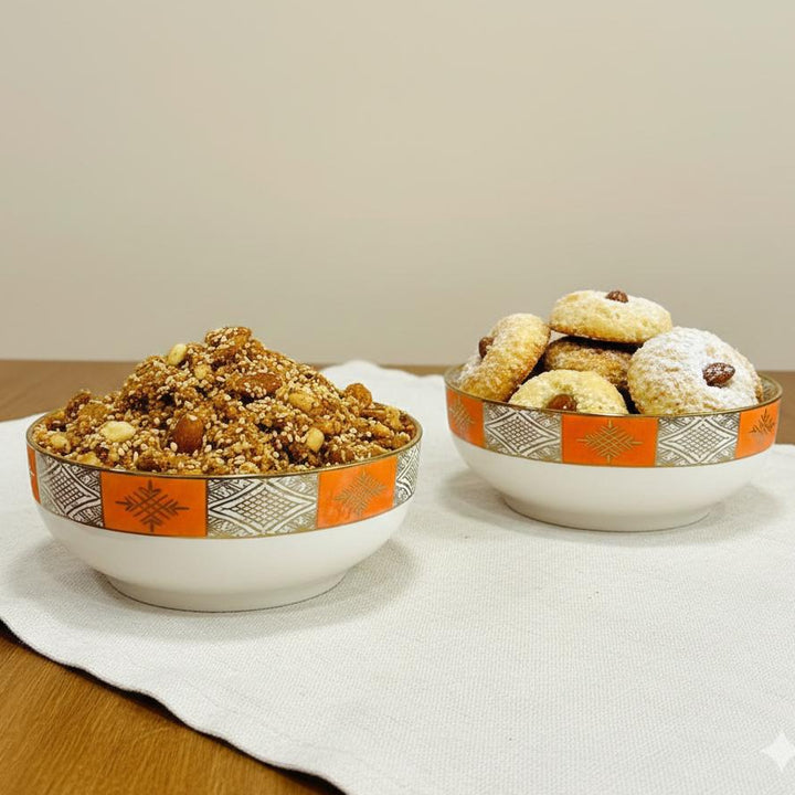 Set 2 bols avec motif 23cm