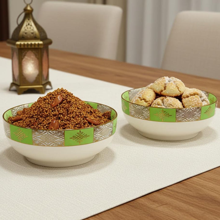 Set 2 bols avec motif 23cm