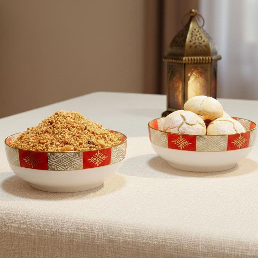 Set 2 bols avec motif 23cm