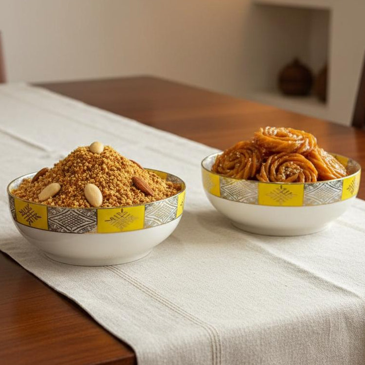 Set 2 bols avec motif 23cm