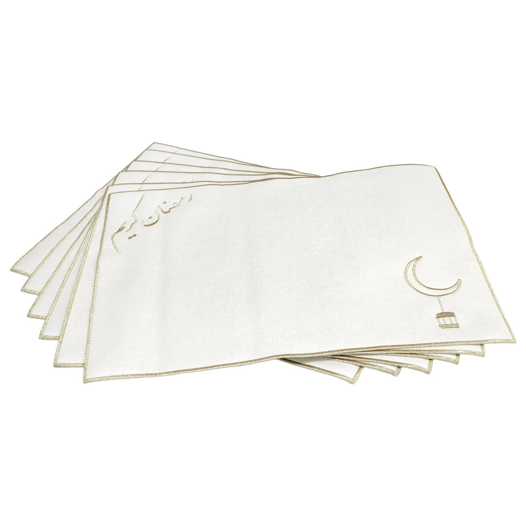 6 sets de table Ramadan en simili cuir 47x35cm