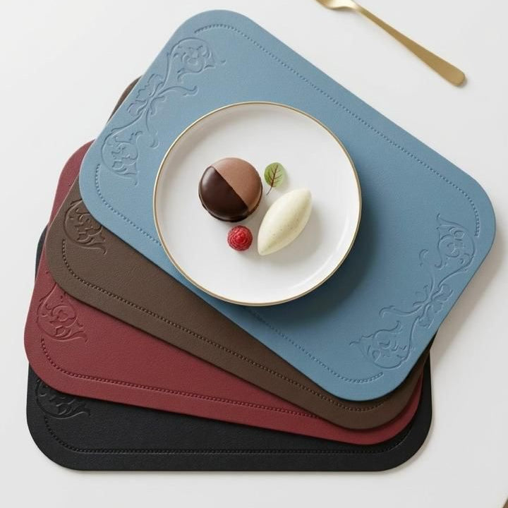 6 sets de table en simili cuir 44x30cm
