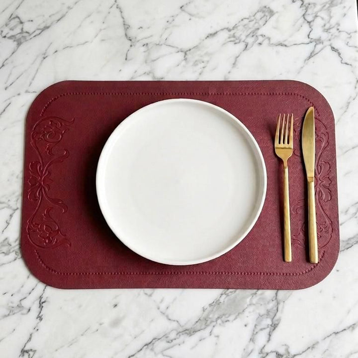 6 sets de table en simili cuir 44x30cm