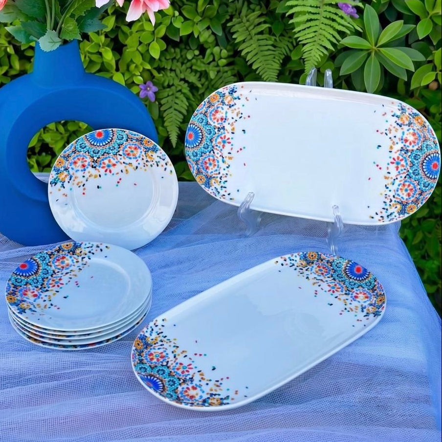 Set cake en porcelaine Zellij 8pcs
