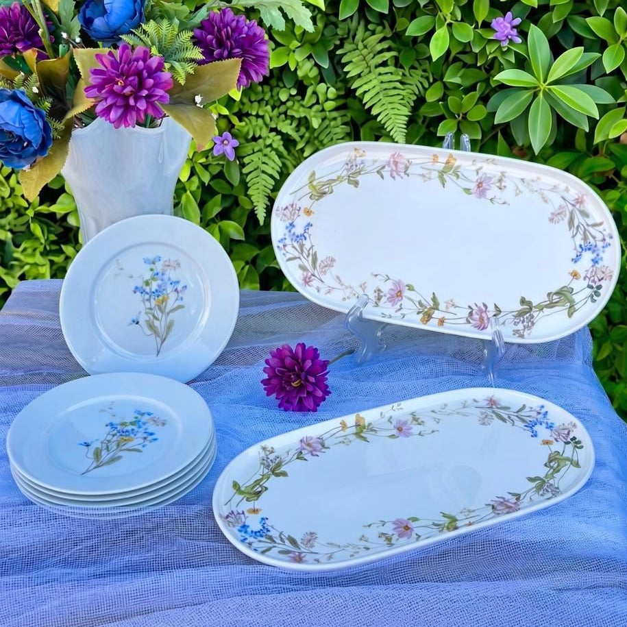 Set cake en porcelaine Bloom 8pcs