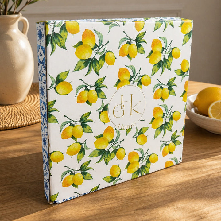 Set 6 assiettes rondes 26cm Lemon