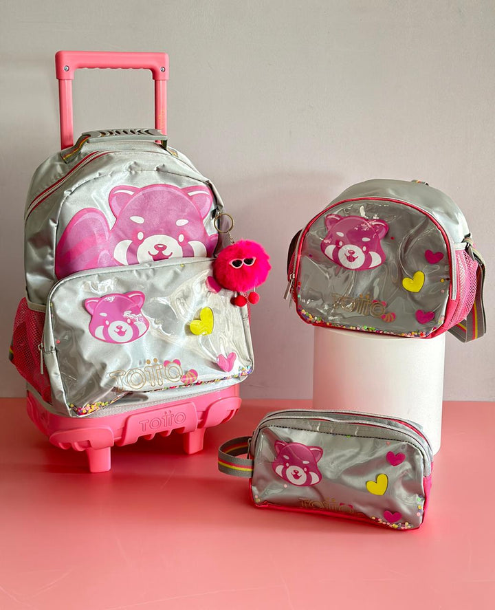 Set cartable + sac à lunch ourson +trousse