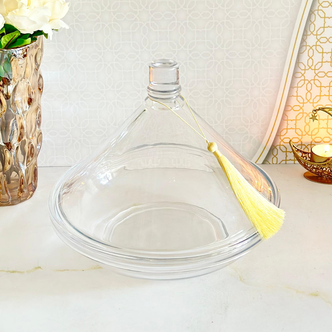 Tajine en verre transparent 28cm