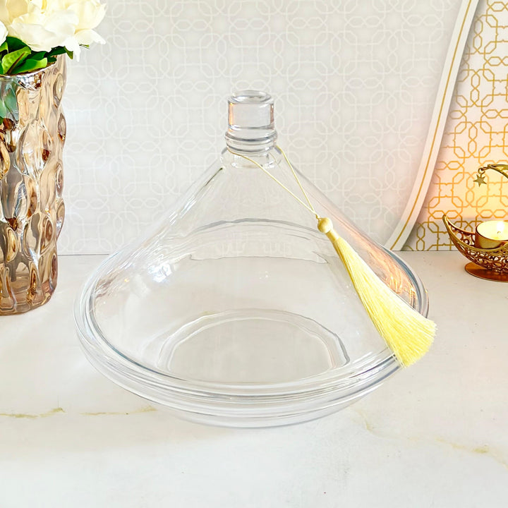 Tajine en verre transparent 28cm