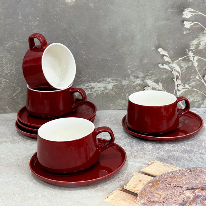 Set 6 tasses 6x9cm + 6 sous tasses 15cm