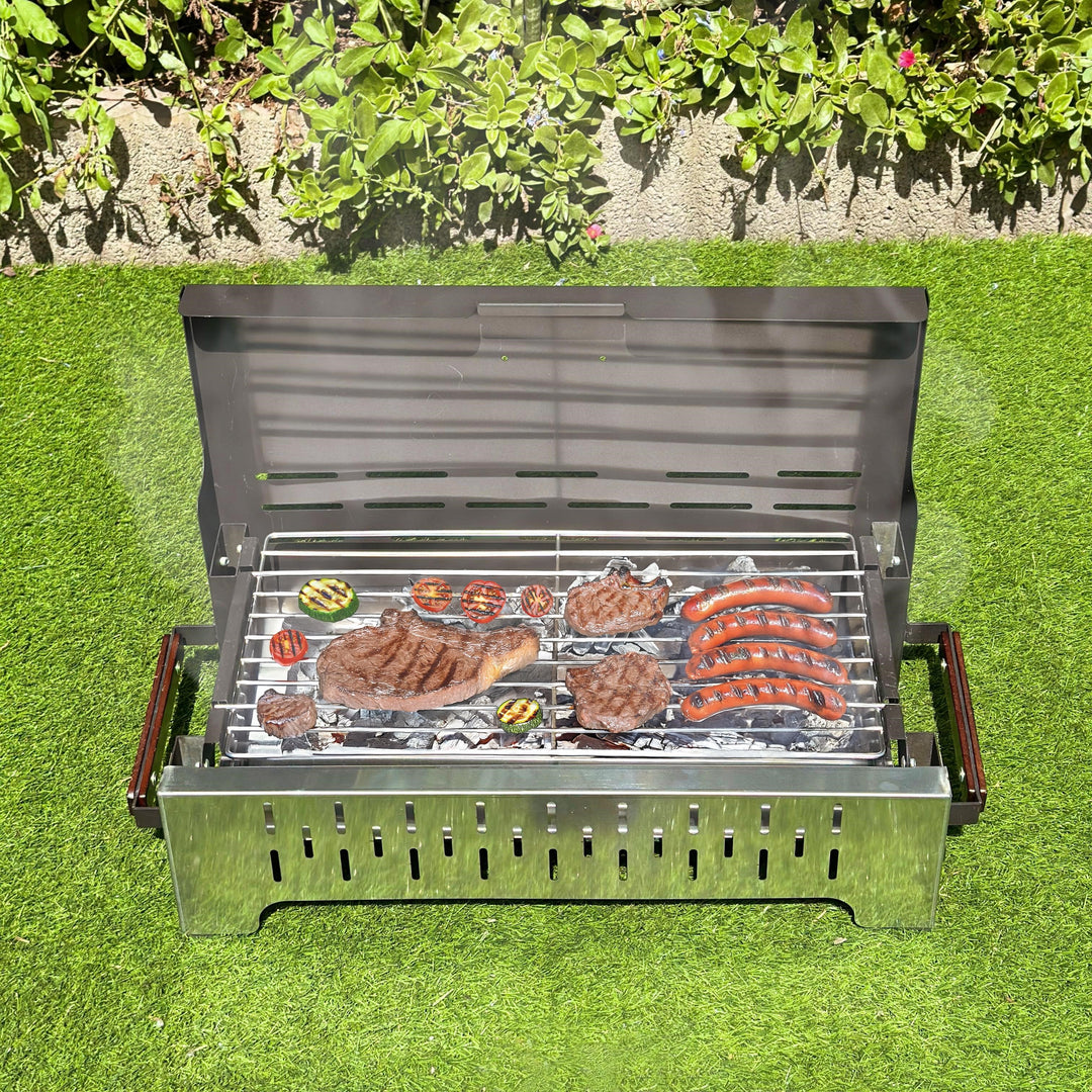 Barbecue à charbon en métal 50x33x14cm