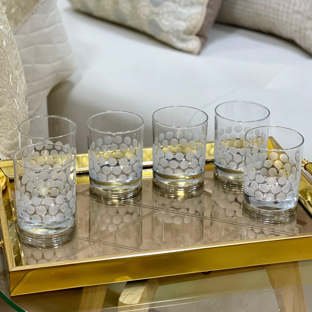 6 verres à eau/jus gravés