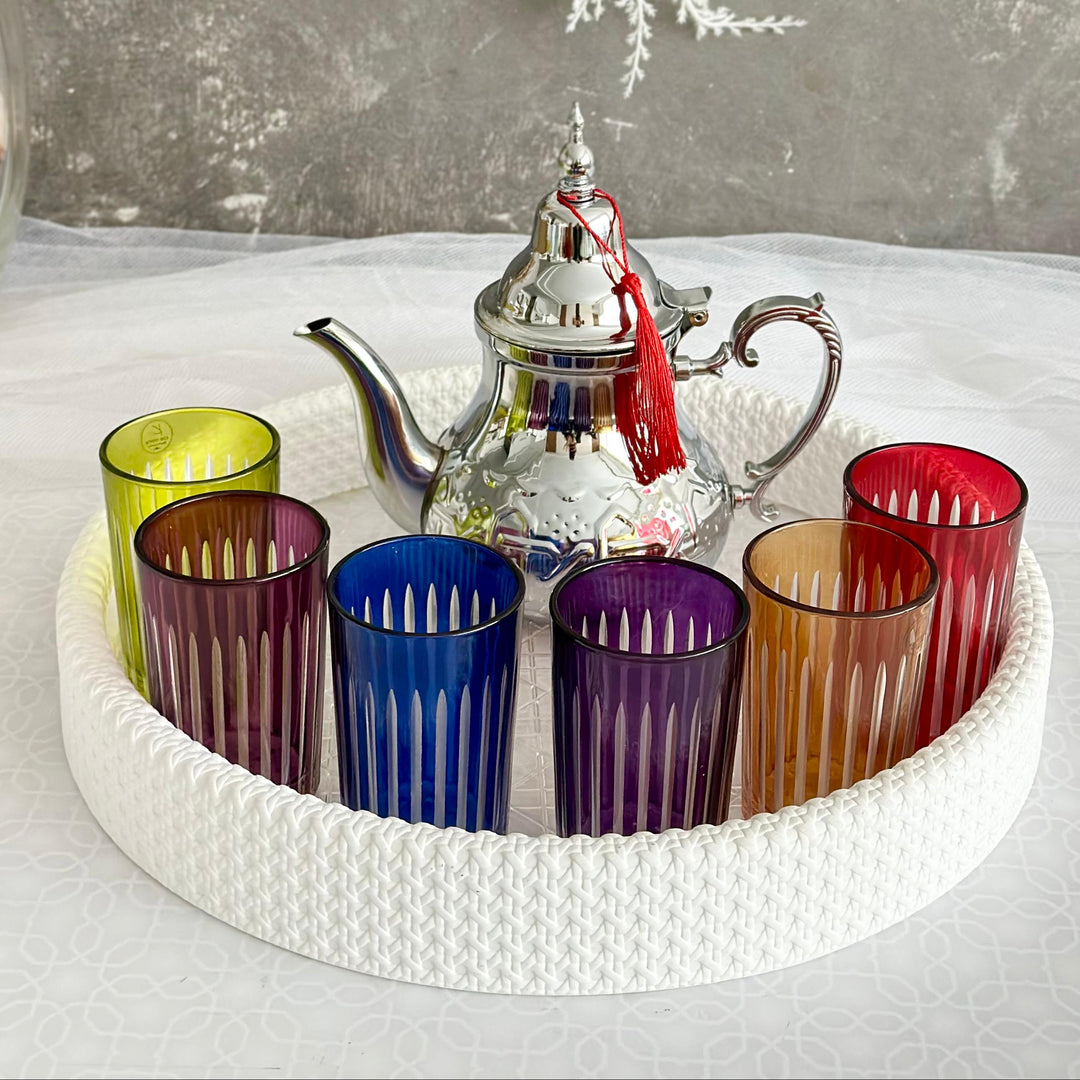 Set 2 plateaux rond en plexiglass 30cm + 35cm