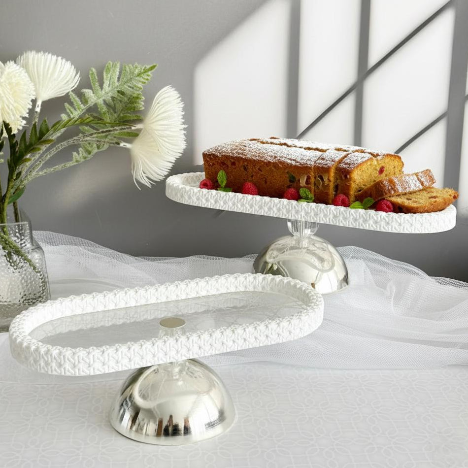 Set 3 présentoirs ovales en plexiglass 2x30cm + 35cm