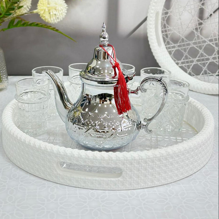 Set 2 plateaux rond en plexiglass 30cm + 35cm