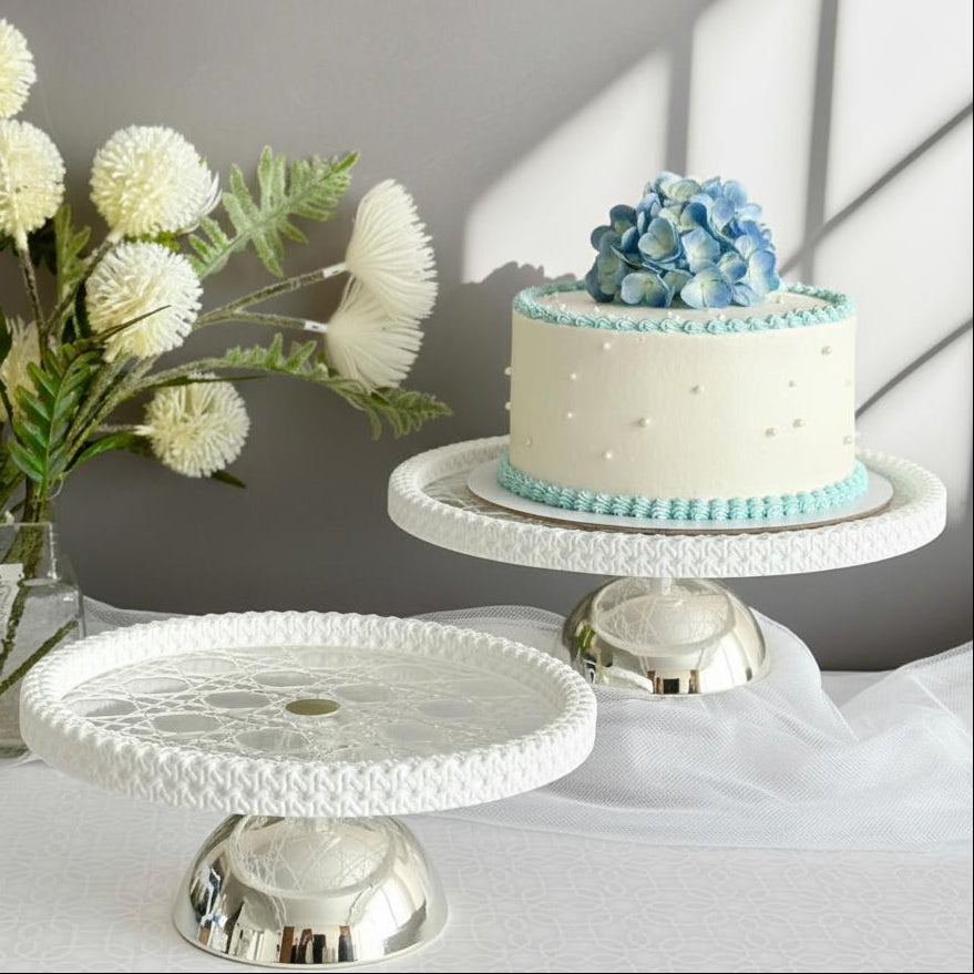 Set 3 présentoirs ronds en plexiglass 2x25cm + 30cm