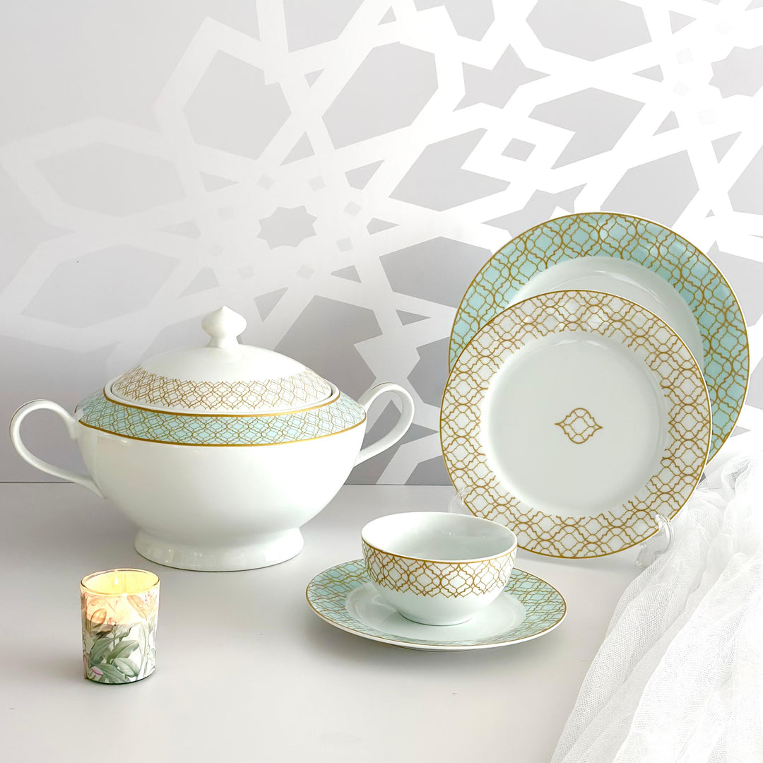 Service de table GHK Vert Eau 25pcs