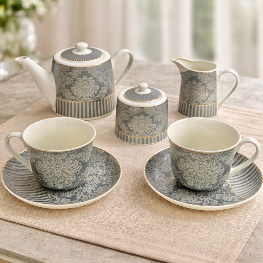 Service à thé gris 5pcs