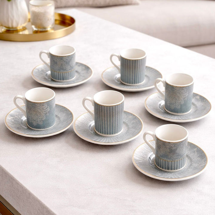 Set 6 tasses 70ML + 6 sous tasses 12cm