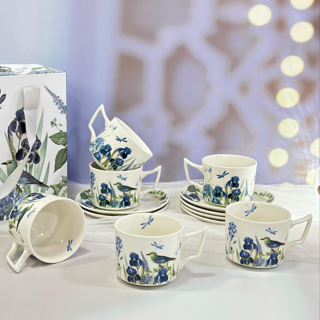 Set 6 tasses 240ML + 6 sous tasses 15cm