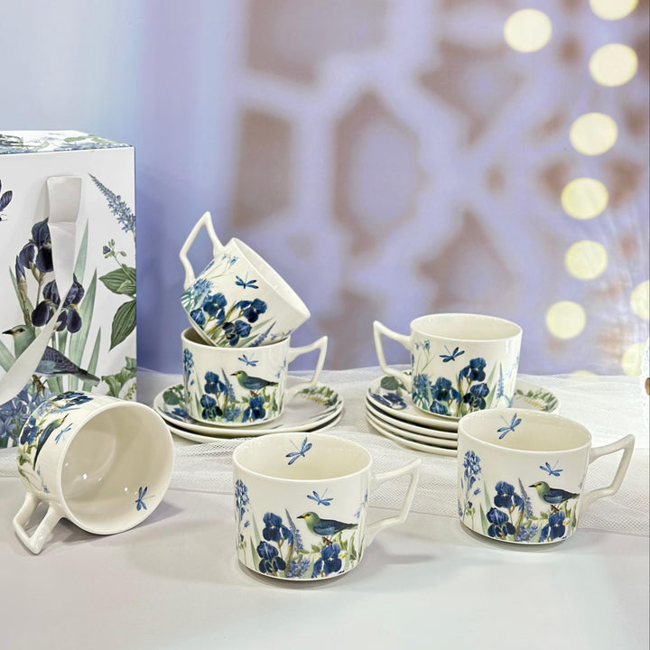 Set 6 tasses 240ML + 6 sous tasses 15cm