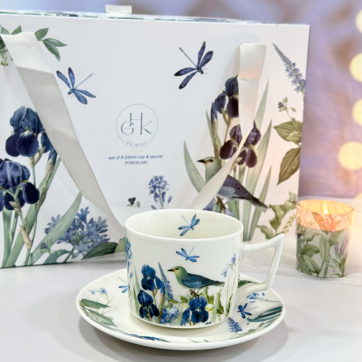 Set 6 tasses 240ML + 6 sous tasses 15cm