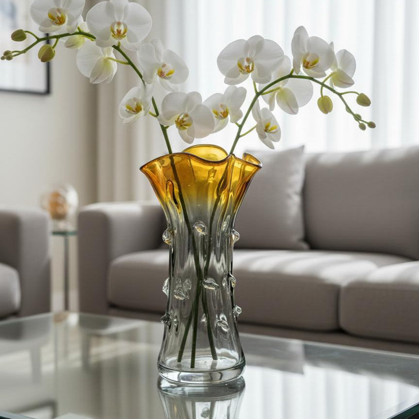 Vase décoratif en verre 33x15cm
