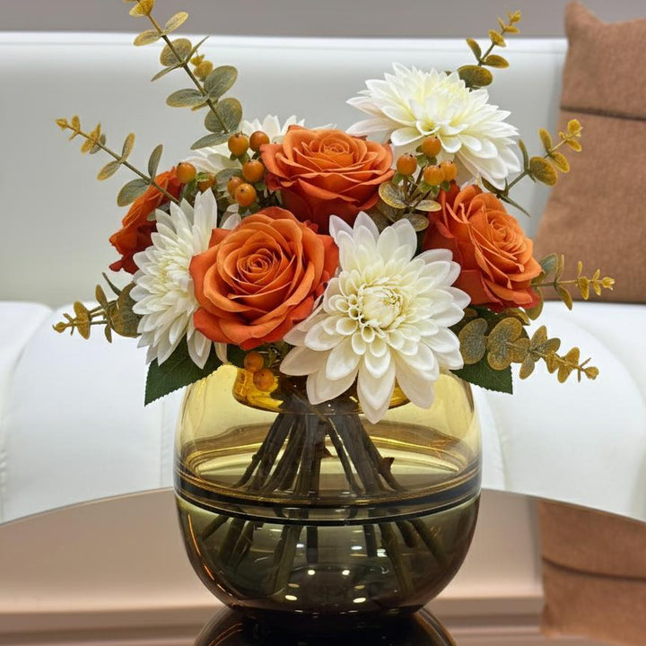 Vase décoratif en verre 20x17cm