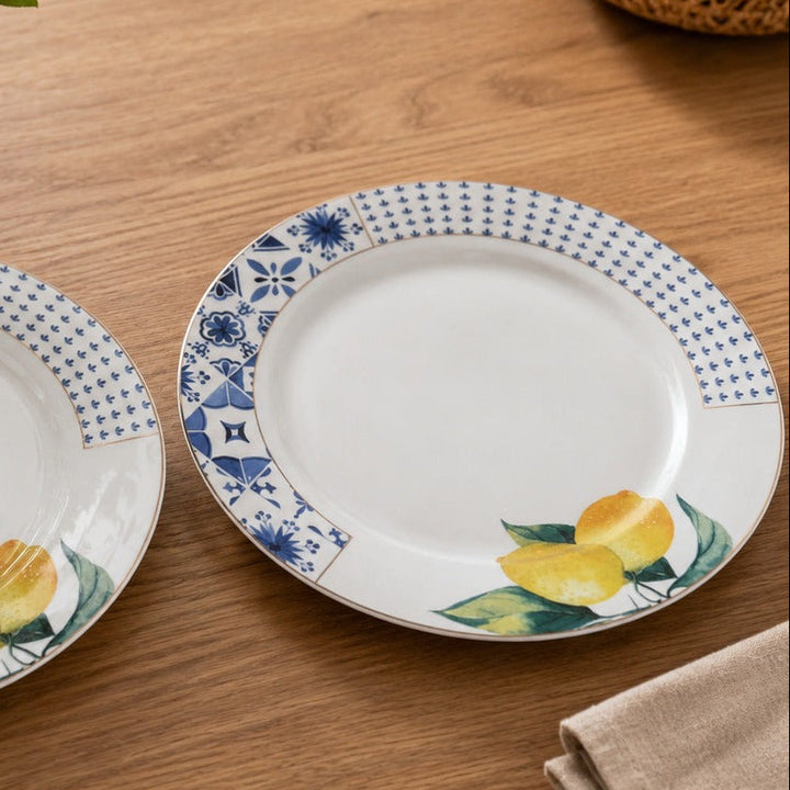 Set 6 assiettes rondes 26cm Lemon