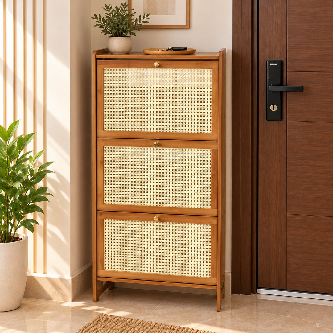 Meuble à Chaussure en bois 3 niveaux 50x24x120cm modèle 2