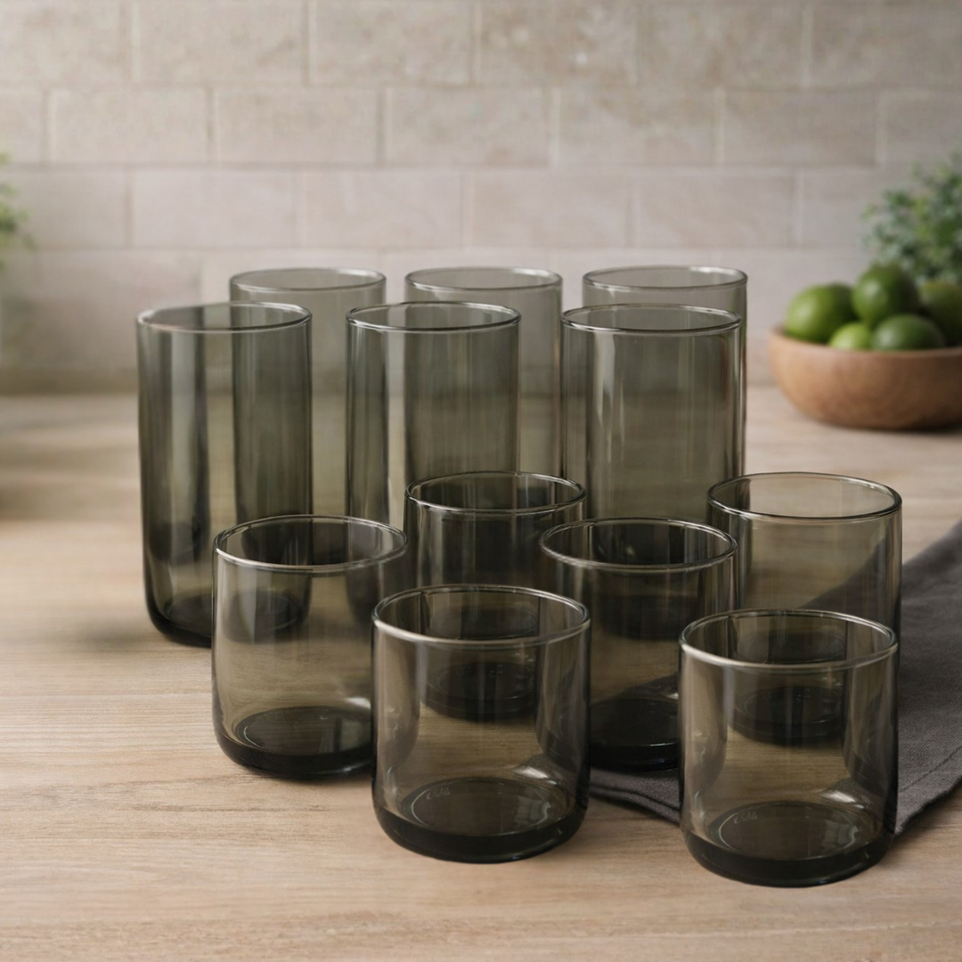 Set 6 Verres Noir 280ML + 6 Verres 365ML