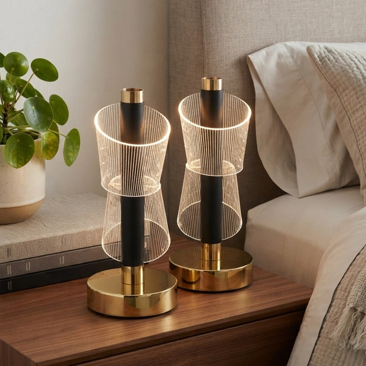 Set 2 lampes décoratif 22cm USB modèle 4
