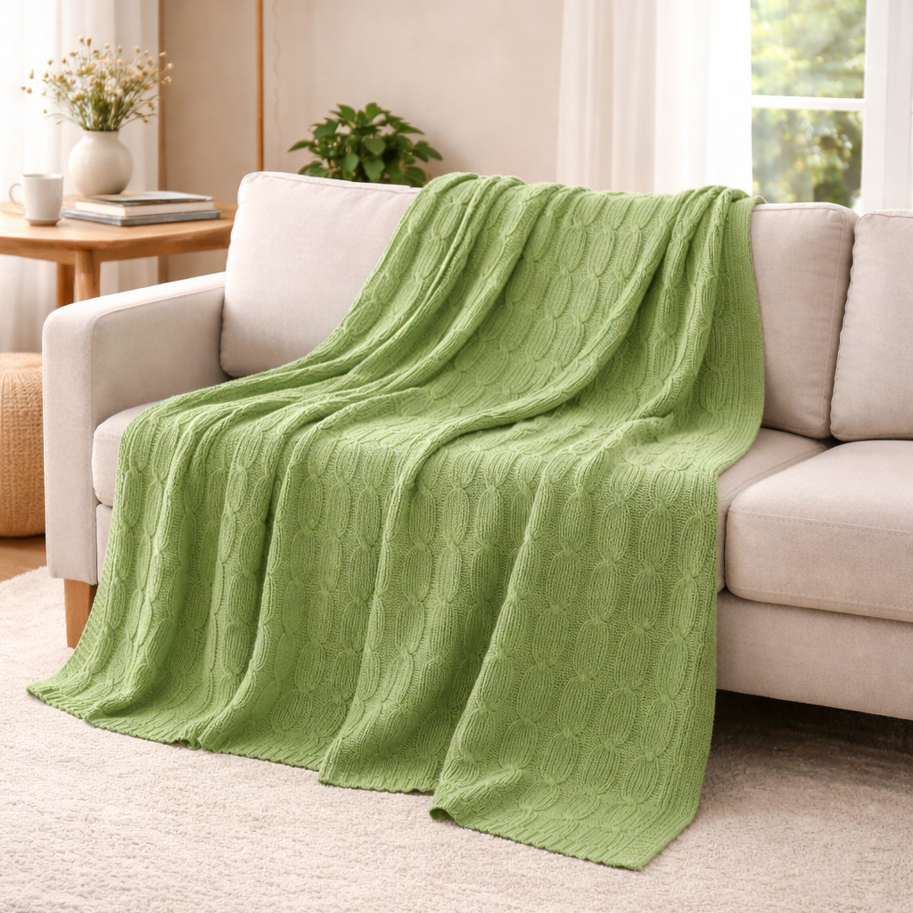 Plaid vert 130x180cm