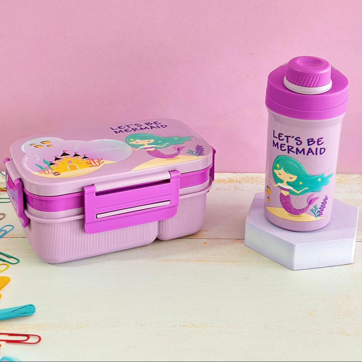 Set lunch box 2 niveaux 1800ML + gourde 500ML en plastique