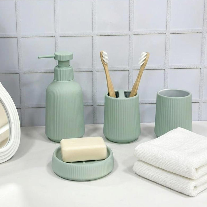 Accessoires Salle de Bain 4pcs Bleu Ciel