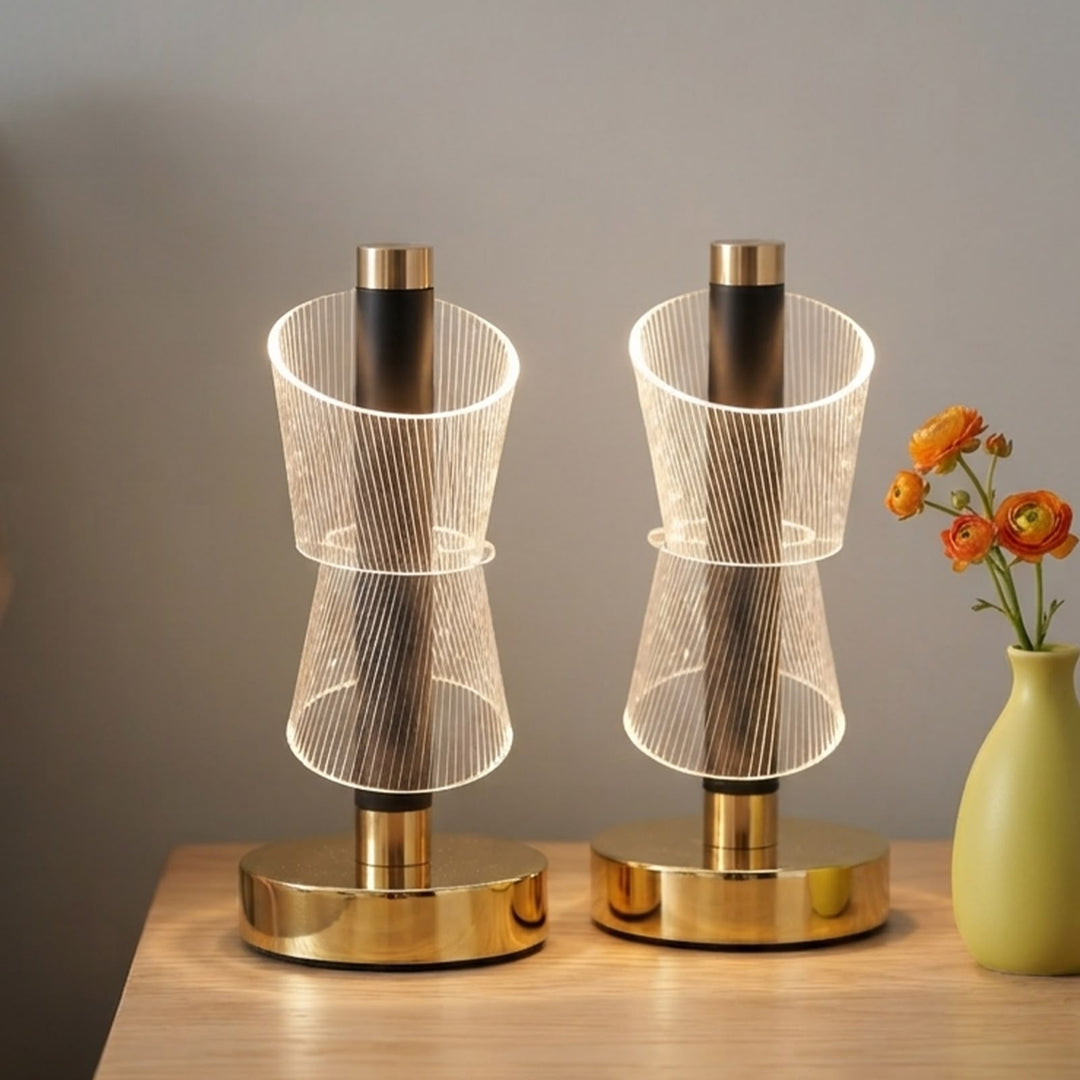 Set 2 lampes décoratif 22cm USB modèle 4