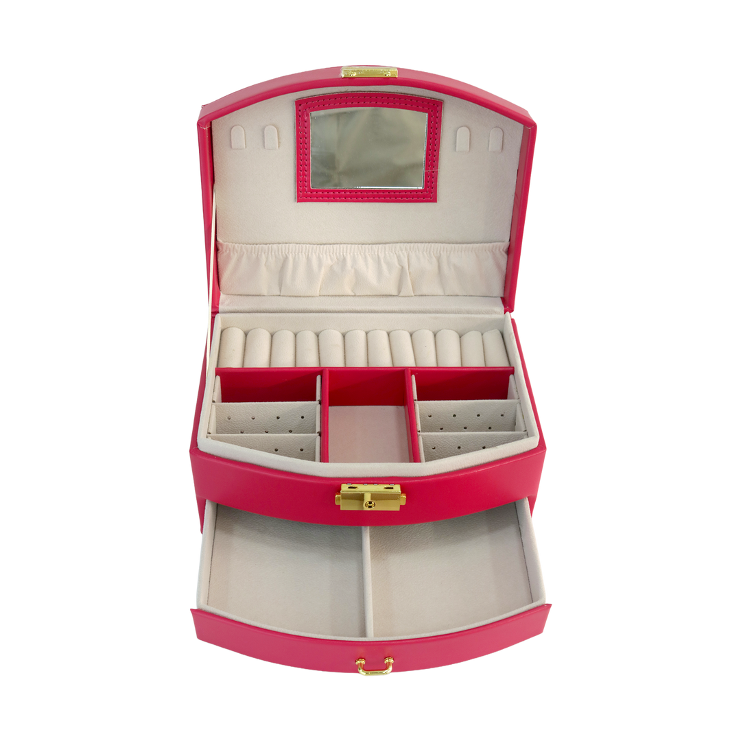 Boîte bijoux en simili cuir 20x16x10cm