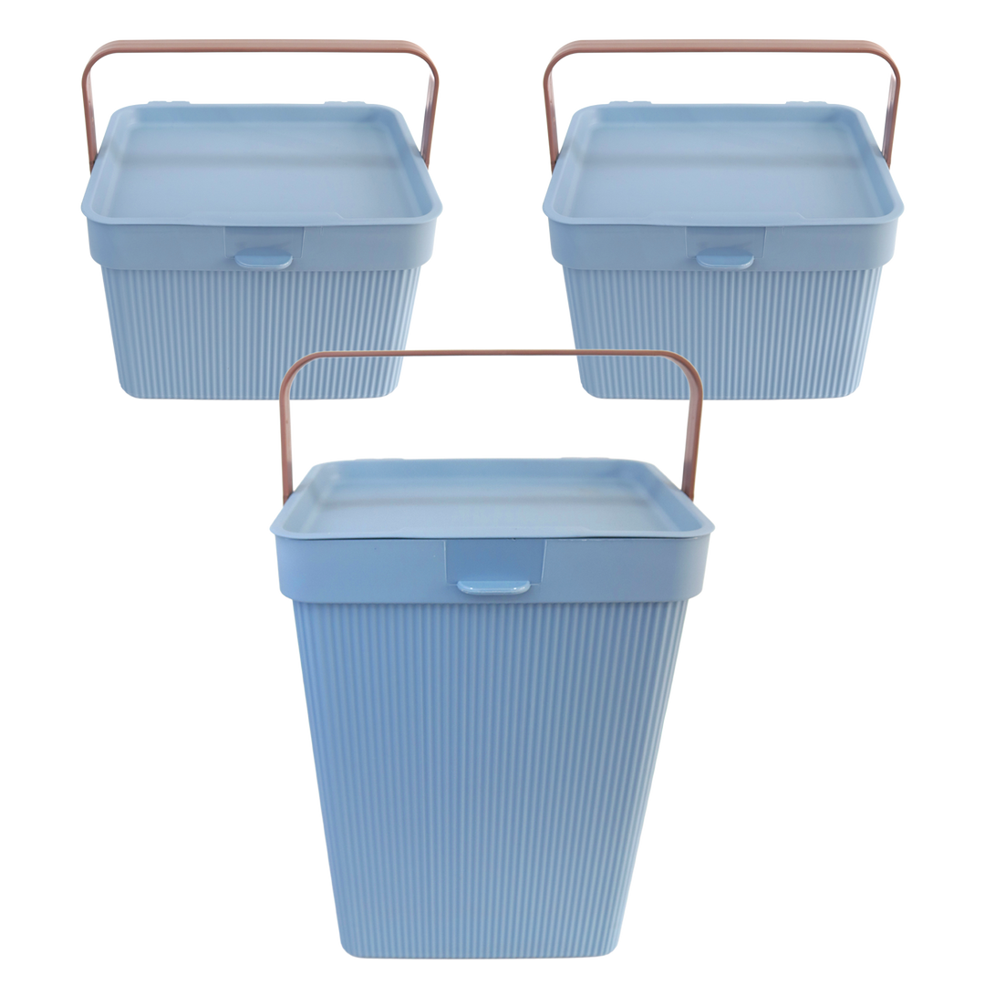 Set 2 mini paniers de rangement 6L + 1 panier 10L