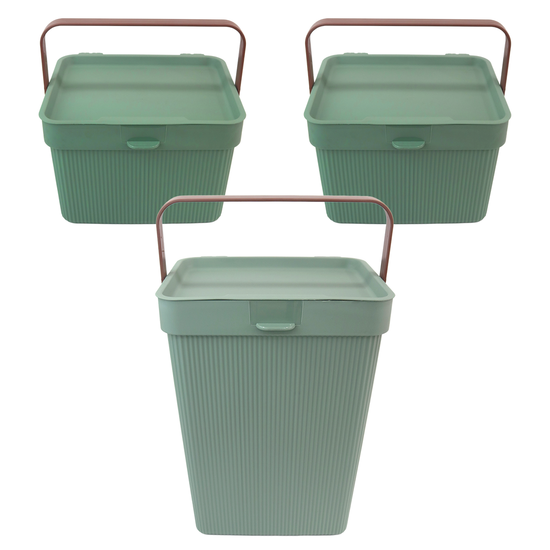 Set 2 mini paniers de rangement 6L + 1 panier 10L