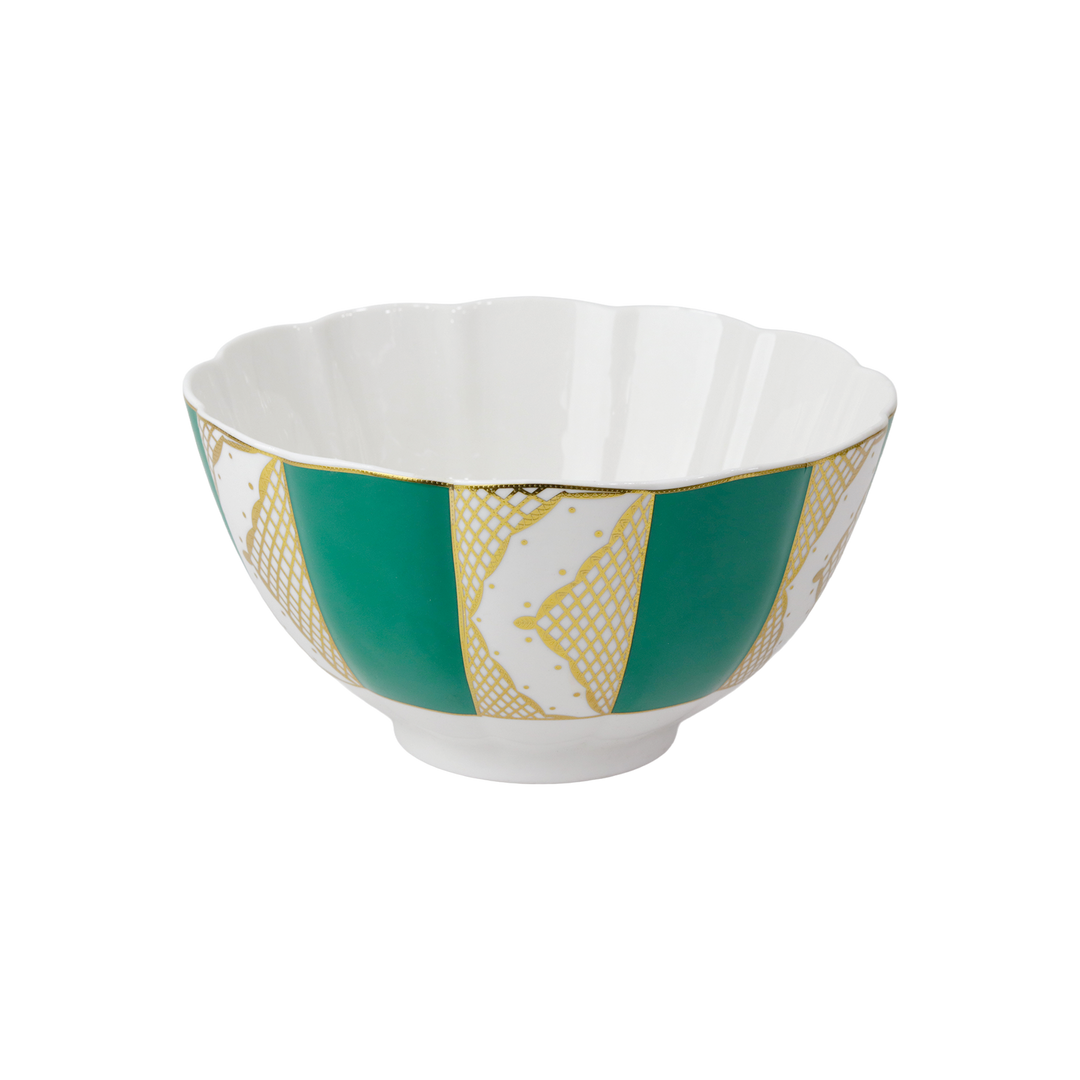 Bol 23cm en porcelaine avec motif doré