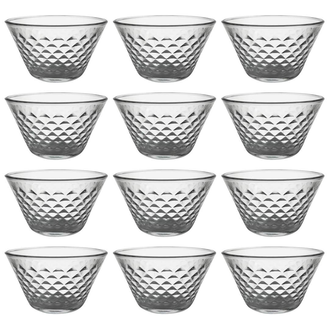 Set 9 bols en verre 11x6cm