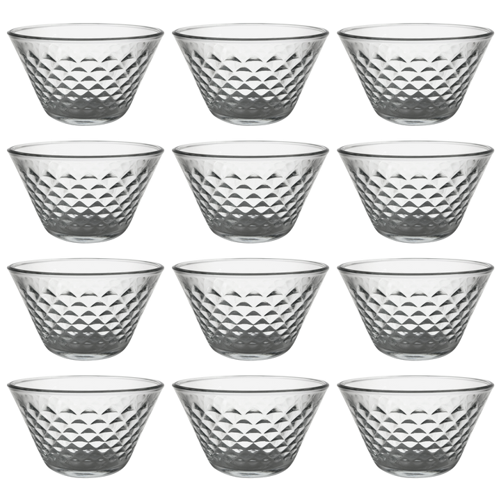Set 9 bols en verre 11x6cm