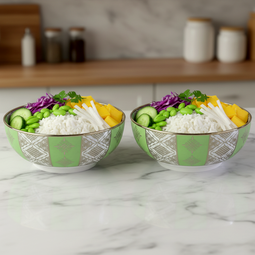 Set 2 saladiers à motifs Beldi 20cm