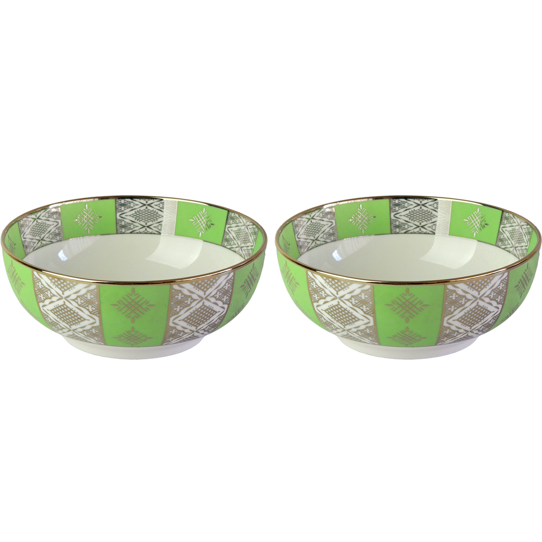 Set 2 saladiers à motifs Beldi 20cm