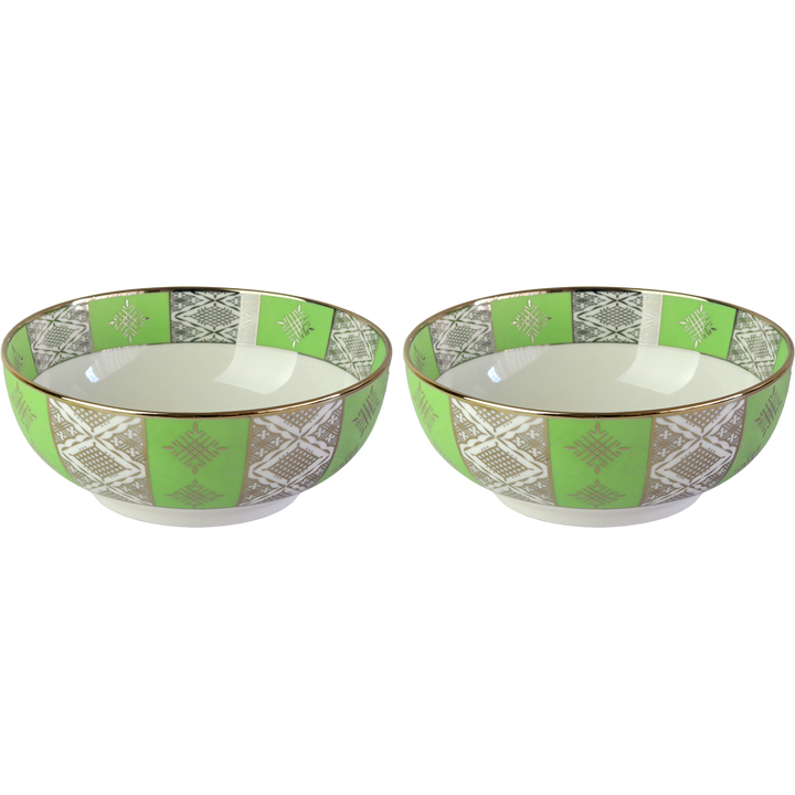 Set 2 saladiers à motifs Beldi 20cm