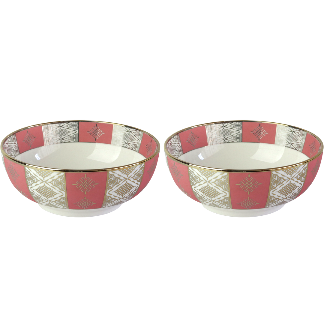 Set 2 saladiers à motifs Beldi 20cm